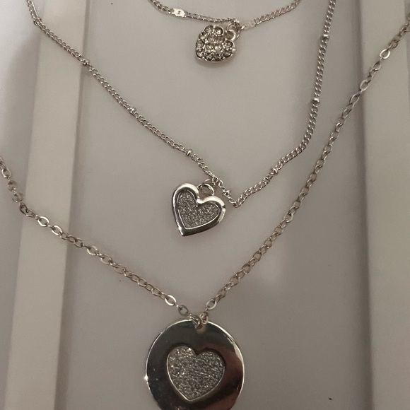 4 Tier Silver Necklace - Picture 3 of 7